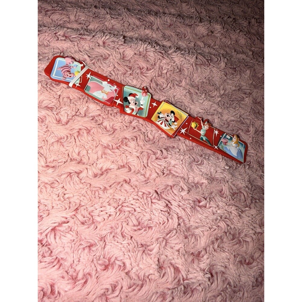 DISNEY PARKS MICKEY DUMBO PETER ALICE Christmas Holiday Slap Wrist Bracelet New